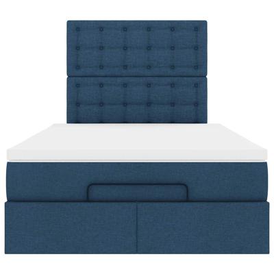 Ottoman bed met matras 180x200cm stof blauw