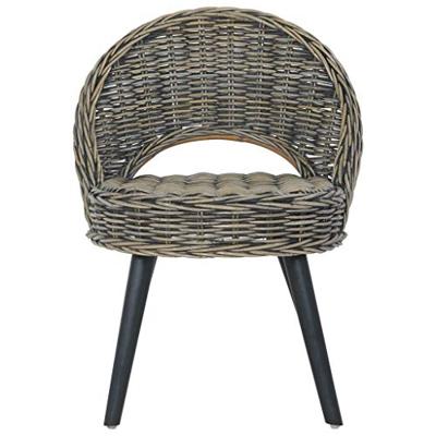 Fauteuil kubu rattan zwart