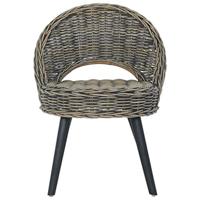 Fauteuil kubu rattan zwart - thumbnail
