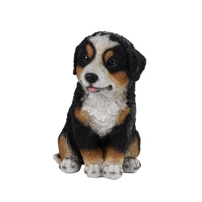 1 zittende puppy van hars met verhoogde oren, verschillende tuinbeelden