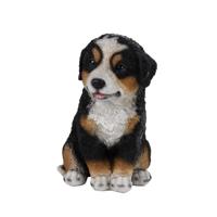 1 zittende puppy van hars met verhoogde oren, verschillende tuinbeelden - thumbnail