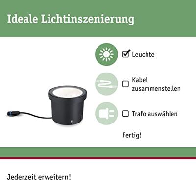 Paulmann EBL Wallwasher 94669 Verlichtingssysteem Plug&Shine LED-vloerinbouwlamp LED Warmwit Antraciet