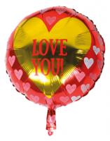 Folieballon Hartje 'Love You' (45cm) - thumbnail