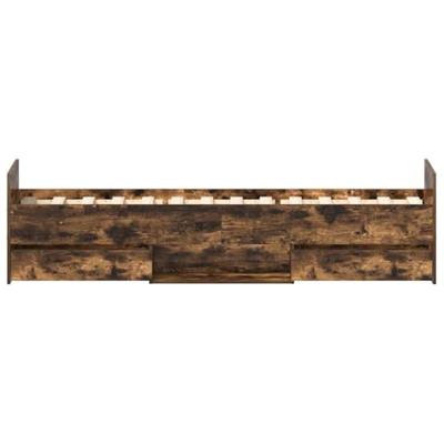 Bedframe met hoofd- en voeteneinde gerookt eiken 100x200 cm