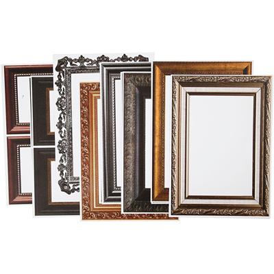 Creativ Company Lijsten, afm 26,2x18,5 cm, metallic kleuren, 16 div vellen/ 1 doos