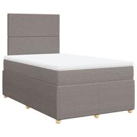 Boxspring met matras stof taupe 120x200 cm - thumbnail