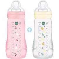 Set van 2 flessen - MAM BABY - Easy Active - +6 maanden - 330 ml - X-flow speen - Berry + Pearl - thumbnail