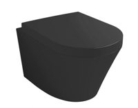 Vesta Rimless Wandcloset Wiesbaden Mat Zwart PK Met Vesta Toiletzitting Softclose En Quick Release Mat Zwart - thumbnail