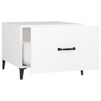 Salontafel 2 st met metalen poten 50x50x40 cm wit - thumbnail