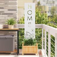 Tuin Privacy Screen Fretwerk Wit 32 x 140 cm Koudgewalst staal - thumbnail