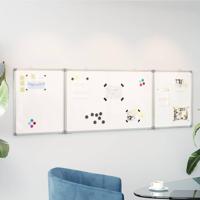 VidaXL Whiteboard magnetisch inklapbaar 160x50x1,7 cm aluminium - thumbnail