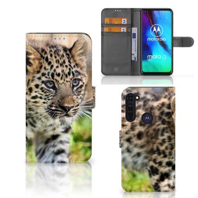 Motorola Moto G Pro | Telefoonhoesje | Met pasjeshouder | Baby Luipaard