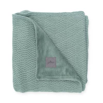 Jollein Deken River Knit 100x150 cm fleece asgroen