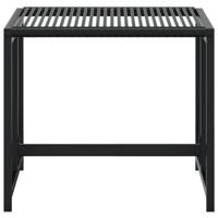 Tuinkrukken 4 st poly rattan zwart - thumbnail