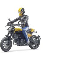 Bruder 63053 Ducati Scrambler Motor met Bestuurder 1:16 - thumbnail