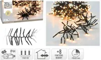 Kerstverlichting LED cluster 2016 lampjes 14,6m, extra warm wit - thumbnail
