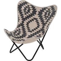Lesli Living Brent vlinderstoel zwart|wit - thumbnail