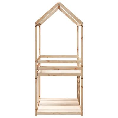 Stapelbedframe zonder matras massief grenenhout 90x200 cm