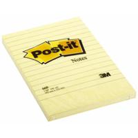 Post-it Notes, ft 102 x 152 mm, geel, gelijnd, blok van 100 vel - thumbnail