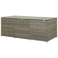 Tuinbox 180x90x75 cm poly rattan grijs - thumbnail