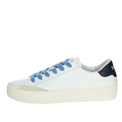 SUN68 Street Leather Z34140_0107 Wit / Blauw-40 maat 40