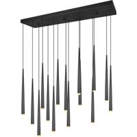 LED Hanglamp - Trio Select Cala - 15 Lichtpunten van 3.8 Watt - Hoogte Aanpasbaar - Aanpasbare Lichtkleur - Dimbaar - Mat Zwart - Metaal - thumbnail