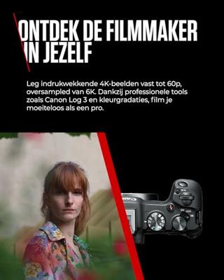 Canon EOS R8|24.2MP full-frame spiegelloze camera|Alleen behuizing |Tot 40 fps continu|Dual Pixel CMOS AF II|4K tot 60p|Vari-hoekscherm|Bluetooth & WiFi