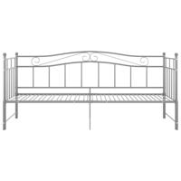 Slaapbankframe uittrekbaar metaal grijs 90x200 cm - thumbnail