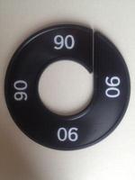 Maatring 9cm zwart/wit 90 - thumbnail