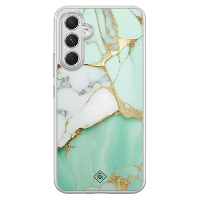Samsung Galaxy A54 hybride hoesje - Marmer mintgroen