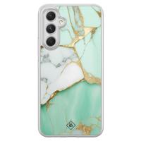Samsung Galaxy A54 hybride hoesje - Marmer mintgroen - thumbnail