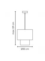 Light depot - hanglamp cane weave - linnen / zwart - Outlet - thumbnail