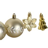 Kerstballen Home ESPRIT Gouden PVC 24 x 6 x 35 cm - thumbnail