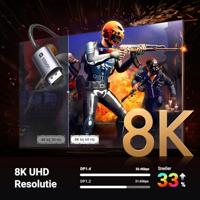Ugreen CM556-kabel met USB-C- en DisplayPort 8K-connectoren, 1 m lang - grijs - thumbnail