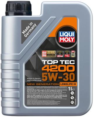LIQUI MOLY motorolie "top tec 4200 new generation". top tech 4200 5w-30 1l motoroil