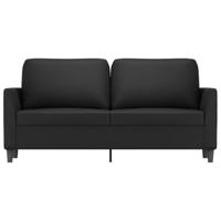 Tweezitsbank 140 cm kunstleer zwart - thumbnail