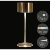 Oplaadbare tafellamp USB goud 8x22cm - thumbnail