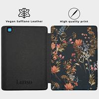 Lunso - Kobo Aura Edition 2 hoes (6 inch) - Vegan Saffiano Leren sleep cover - Urban Park - thumbnail