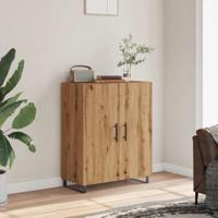 Dressoir 69,5x34x90 cm bewerkt hout artisanaal eikenkleur - thumbnail