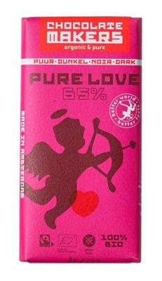 Pure love reep 65% puur fairtrade bio 80 Gram