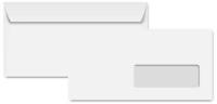 500 Zelfklevende enveloppen 110x220mm venster rechts 35x100mm Clairalfa - thumbnail