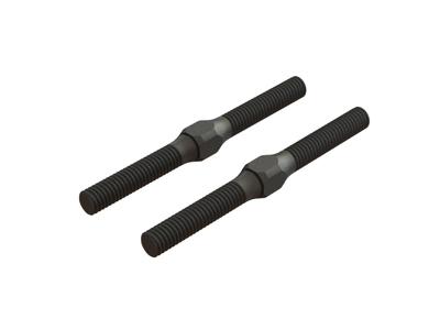 Steel Turnbuckle, M4x48mm, Black (2) (AR330542)