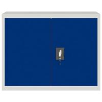 Archiefkast 90x40x70 cm staal lichtgrijs en blauw - thumbnail