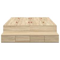 Opbergbedframe Sonoma Eiken 236.5 x 120 x 31.5 cm Bewerkt hout - thumbnail