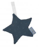 Pericles speendoekje 22 cm katoen/bamboe donker - thumbnail