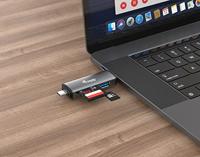 Equip 245460 geheugenkaartlezer USB 3.2 Gen 1 (3.1 Gen 1) Type-A/Type-C Grijs - thumbnail