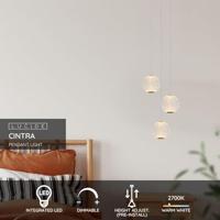 Lucide CINTRA - Hanglamp - Ø 25 cm - LED Dimb. - 3x4,7W 2700K - Transparant - thumbnail