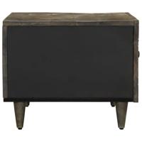 Salontafel 80x50x40 cm massief mangohout lichtgrijs - thumbnail