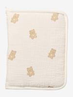 Beschermhoes voor gezondheidsboekje in katoenen gaas ecru - thumbnail