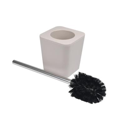 Toiletborstel in kunststof houder taupe